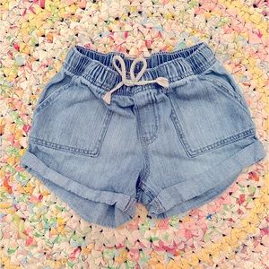 Cat and Jack Girls Denim Shorts with adjustable drawstring waist and pockets